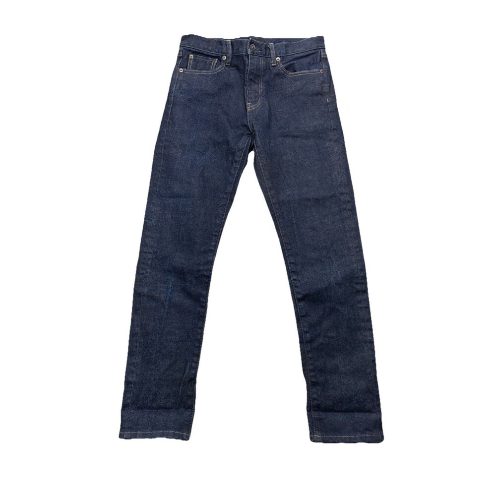 Uniqlo Mens Slim Skinny Selvedge Jeans Dark Wash 29x34 New Without Tags
